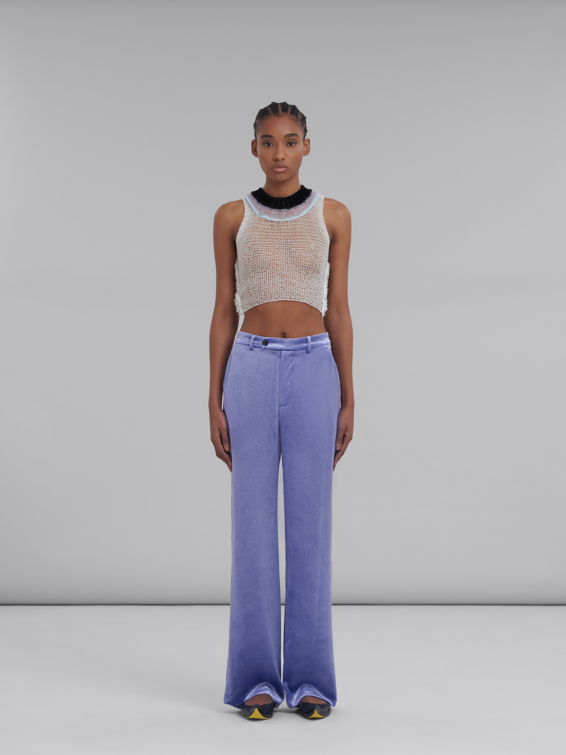 LILAC VELVET TROUSERS - 2