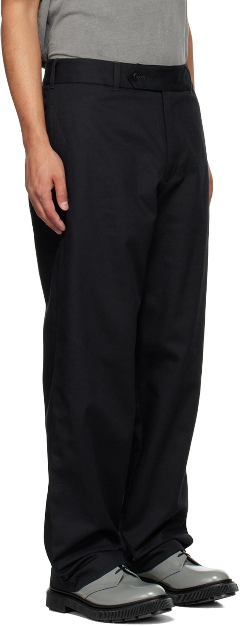 NICHOLAS DALEY Black Straight Leg Trousers outlook