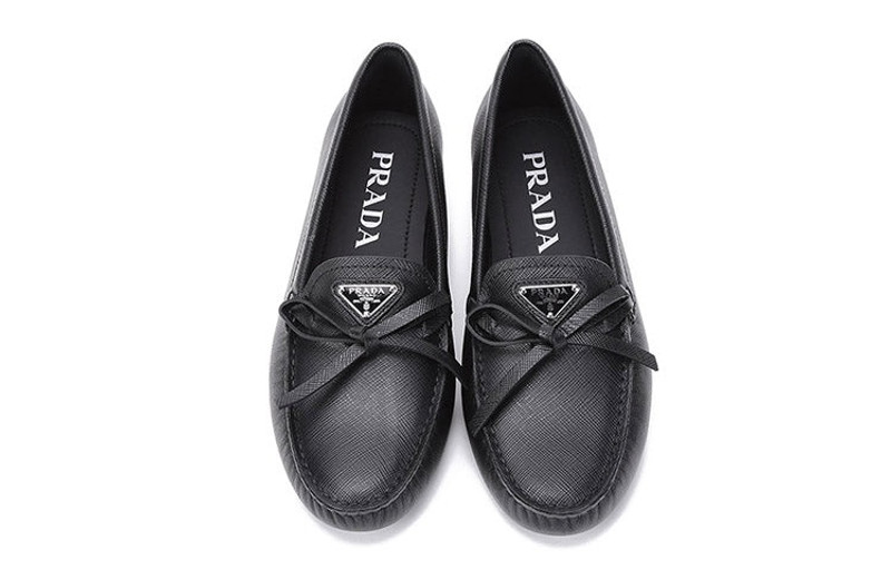 (WMNS) PRADA Saffiano Leather Driving Loafers 'Black' 1DD071_053_F0002_F_005 4