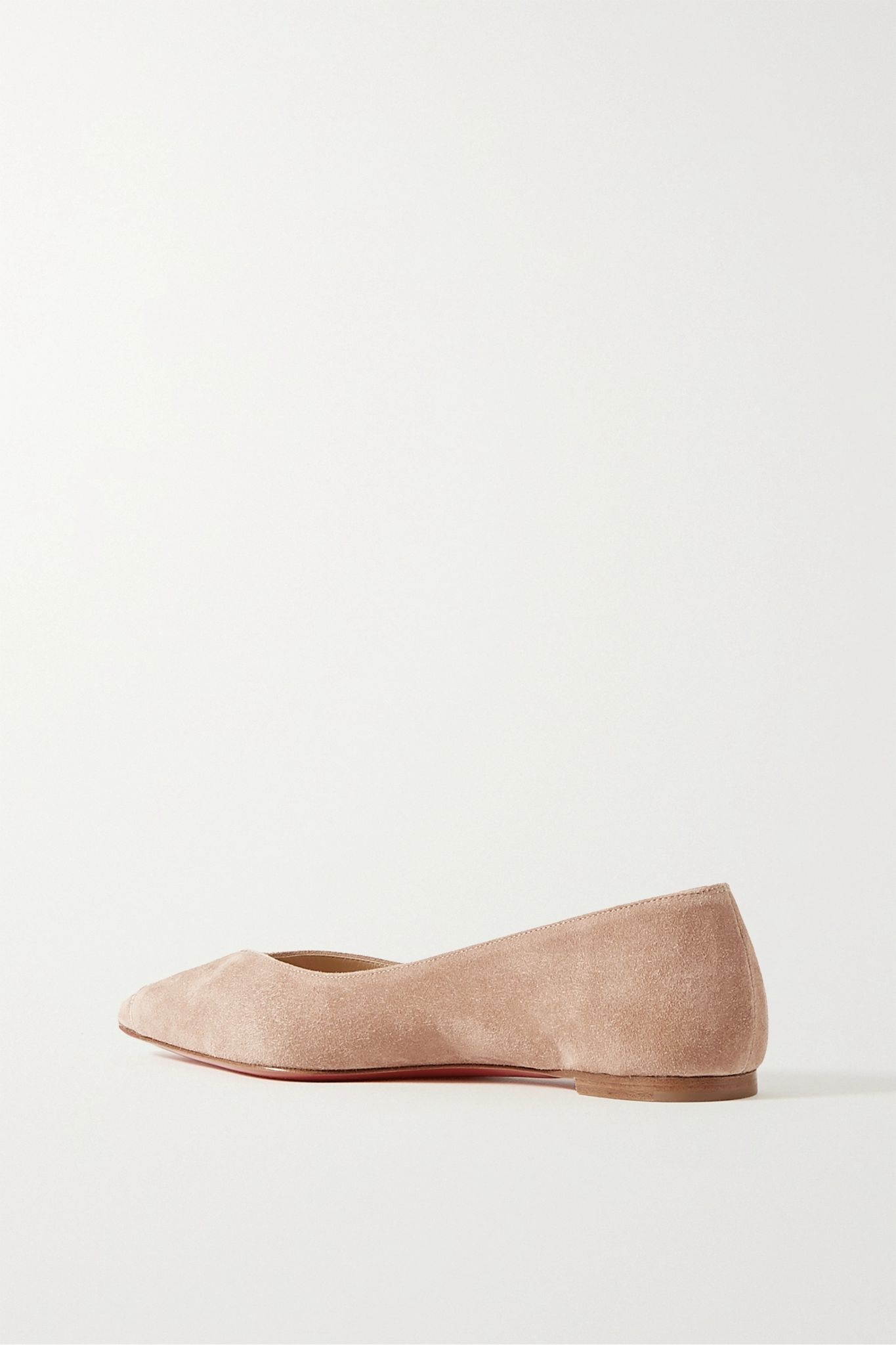 CL crystal-embellished suede point-toe flats - 4