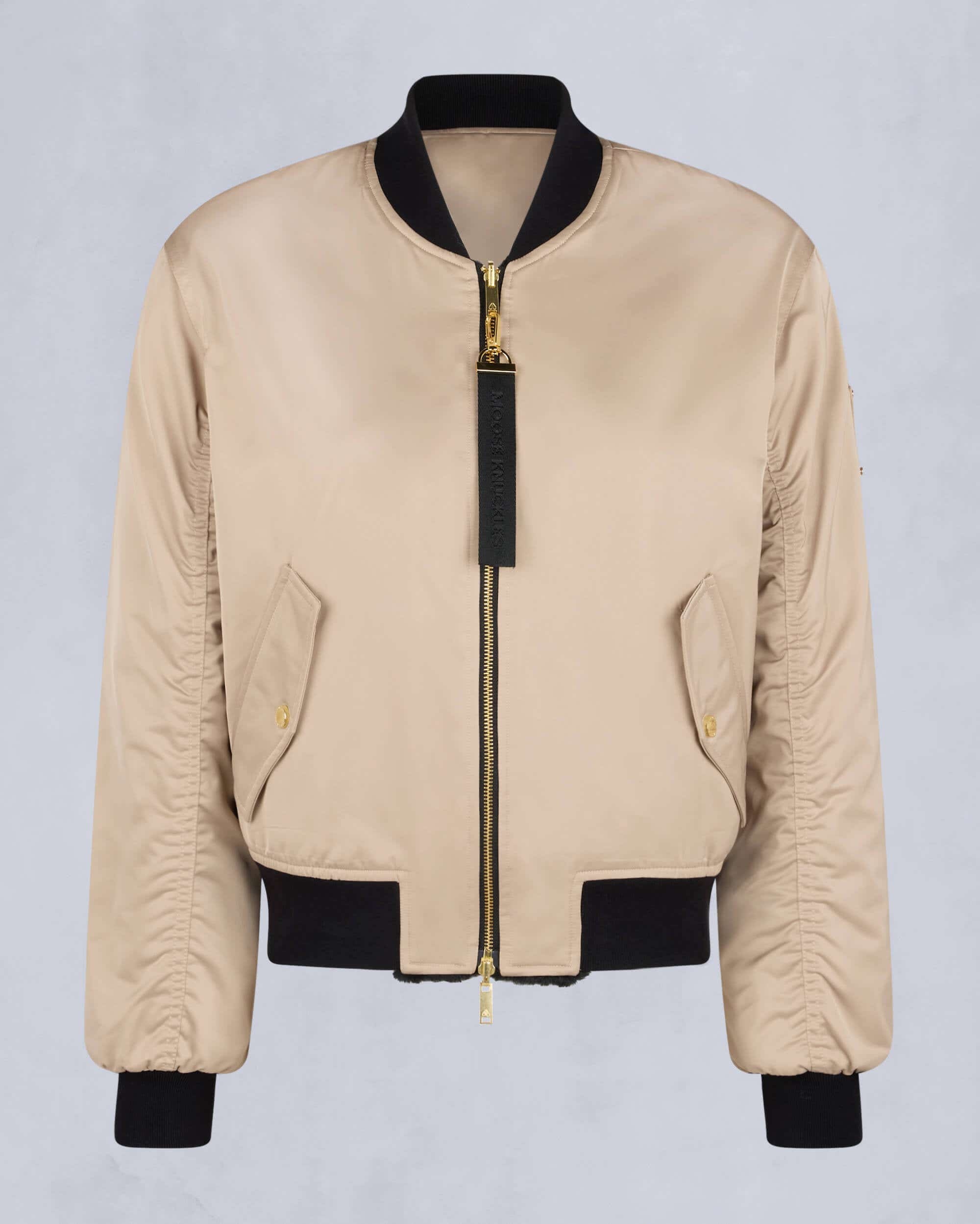 MOOSE KNUCKLES GOLD SERIES REVERSIBLE JET BOMBER JACKET