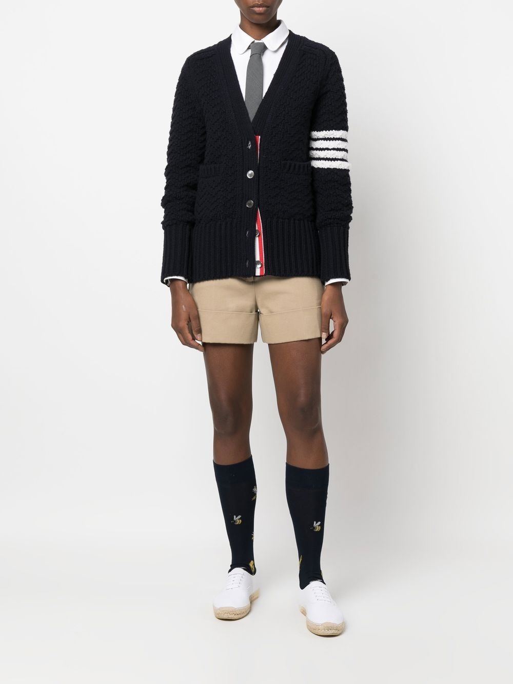 grosgrain-loop tailored shorts - 2