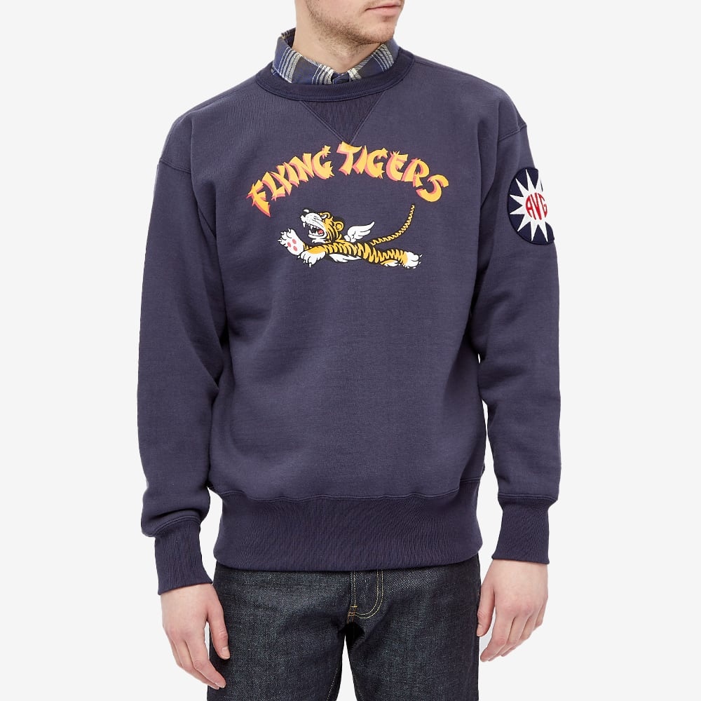 The Real McCoy's Flying Tigers Military Print Crew Sweat - 4