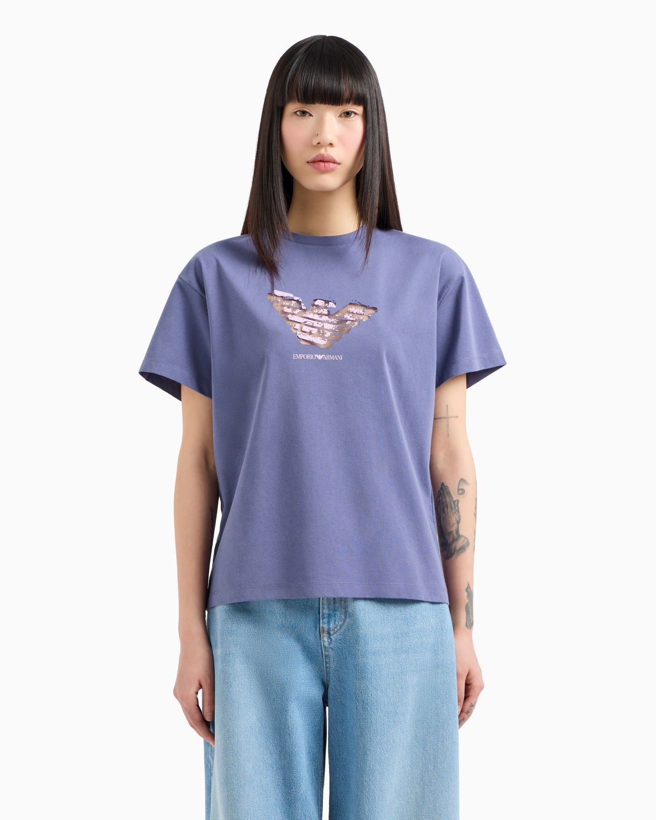 JERSEY T-SHIRT WITH DEVORÉ LOGO - 4