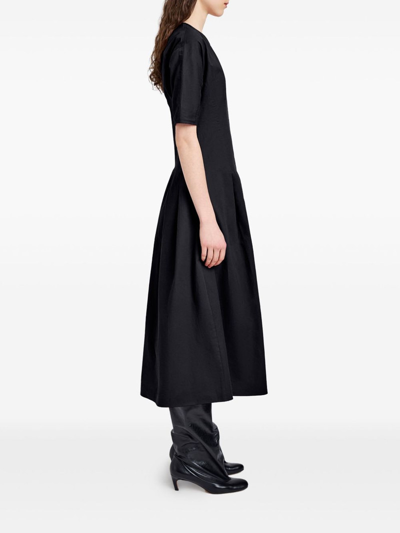 Ainsley pleated short-sleeve midi dress 3