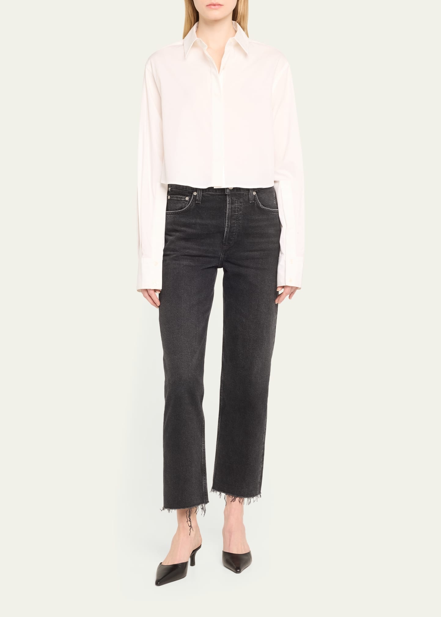 Renata Cropped Button-Front Shirt - 2