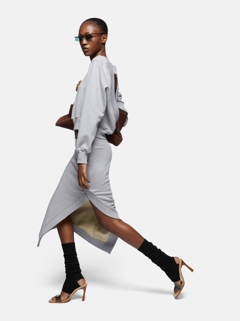 MELANGE GREY AND BEIGE SWEATSHIRT 4