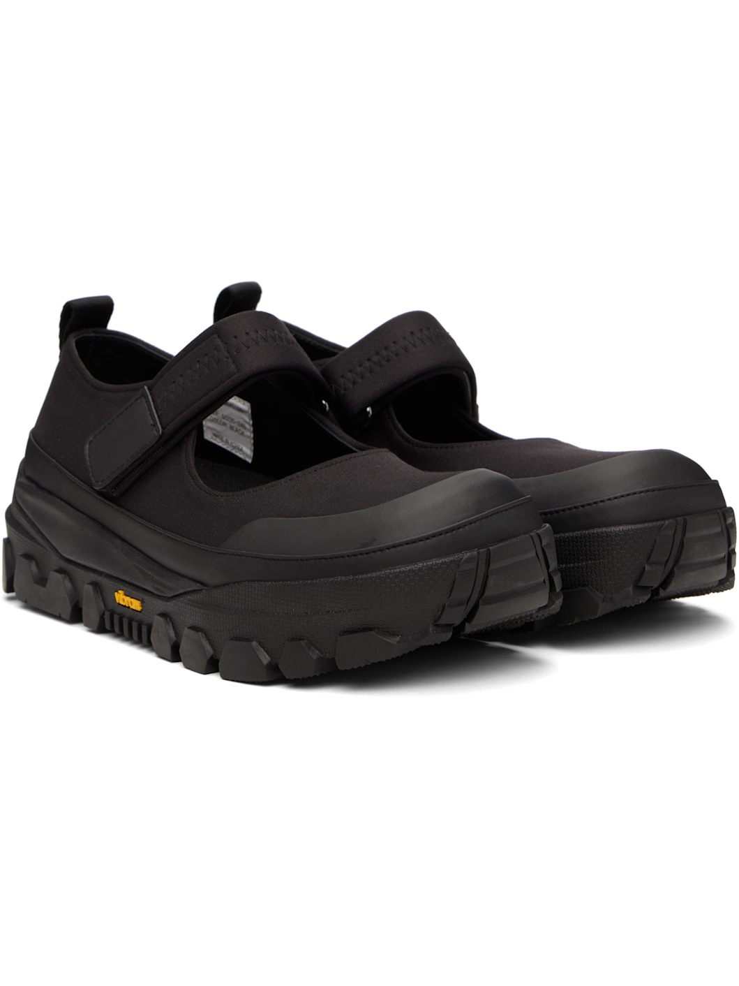 ○amomento○Vibram Mary Jane○23.5〜24.5○ AMOMENTO Black Vibram Mary Jane Ballerina Flats AMOMENTO