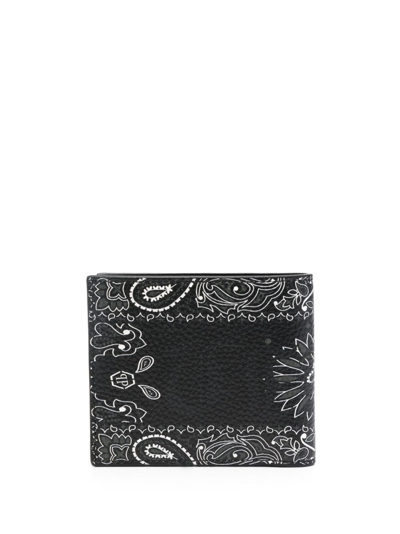 PHILIPP PLEIN paisley-print leather wallet outlook