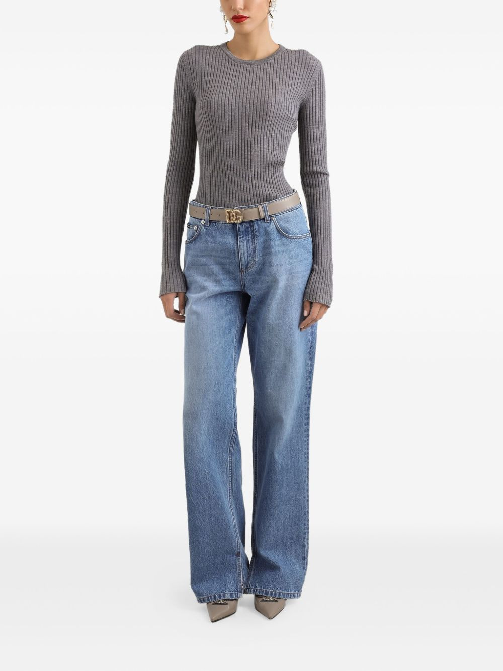 logo-plaque jeans - 2