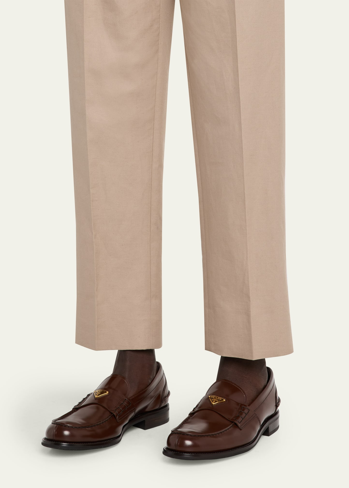 Men's Brushed Leather Split-Toe Loafers - 2