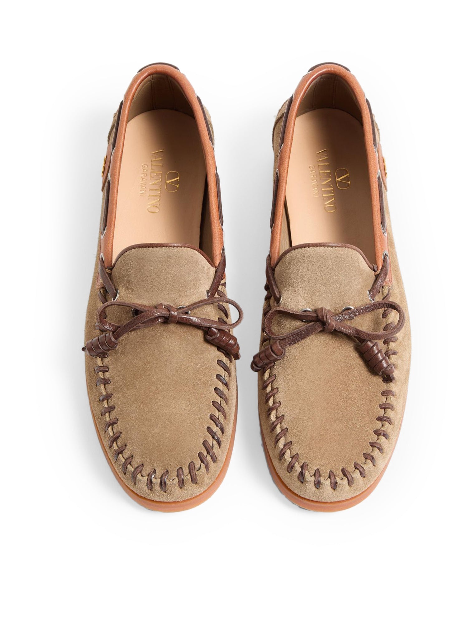 PALM AVENUE CRUST LEATHER BOAT SHOE - 5
