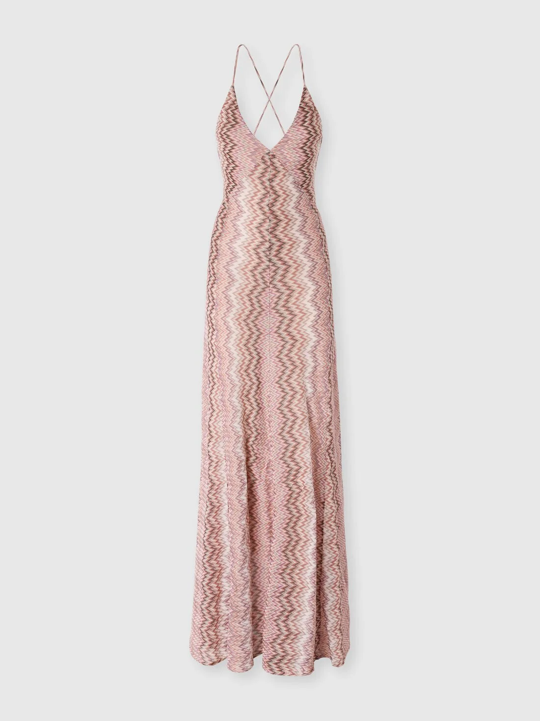 Long viscose dress with snake motif - 1