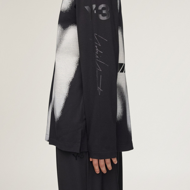 Y-3 MERCEDES - AMG PETRONAS FORMULA 1 TEAM YOHJI GRAPHIC LONG SLEEVE TEE 8