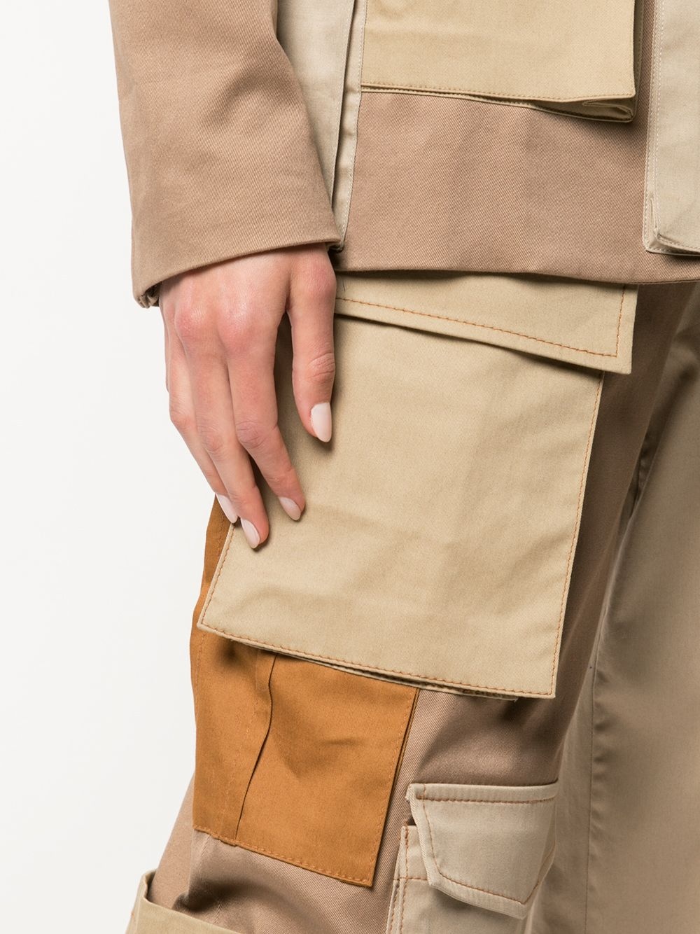 cargo-pockets cropped trousers - 5