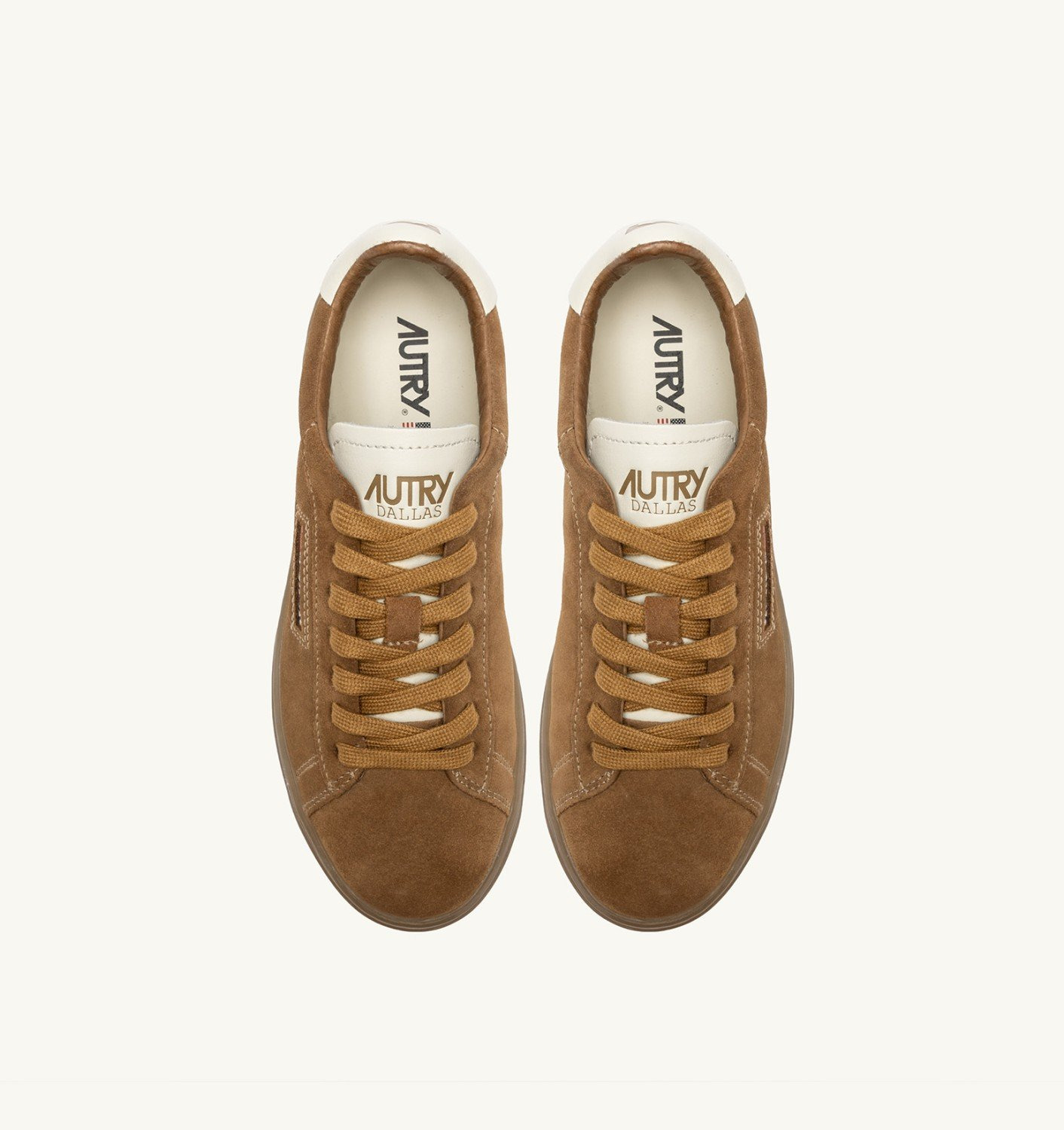 DALLAS LOW SNEAKERS IN MARSHMALLOW AND CIGAR SUEDE - 5