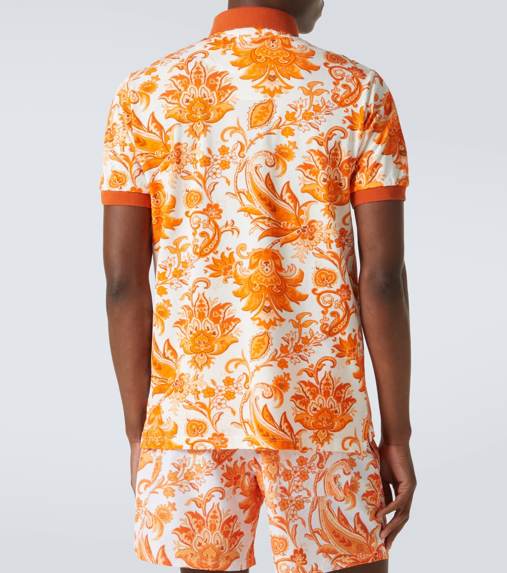 Printed cotton polo shirt - 4
