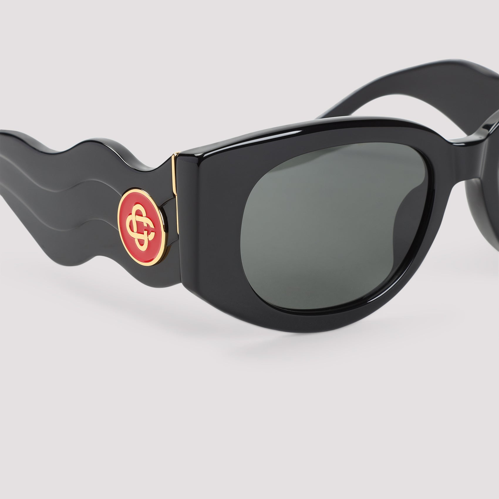 Casablanca Metal Oval Wave Sunglasses Men - 3