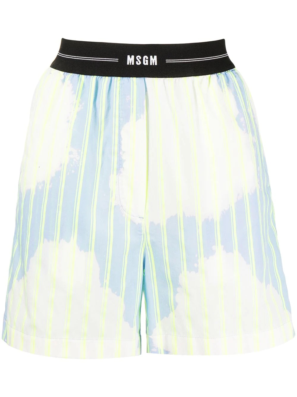 printed logo-waist shorts - 1