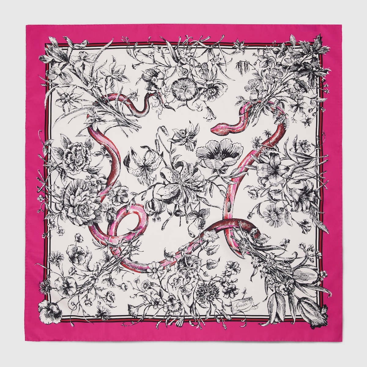 Printed silk carré - 1