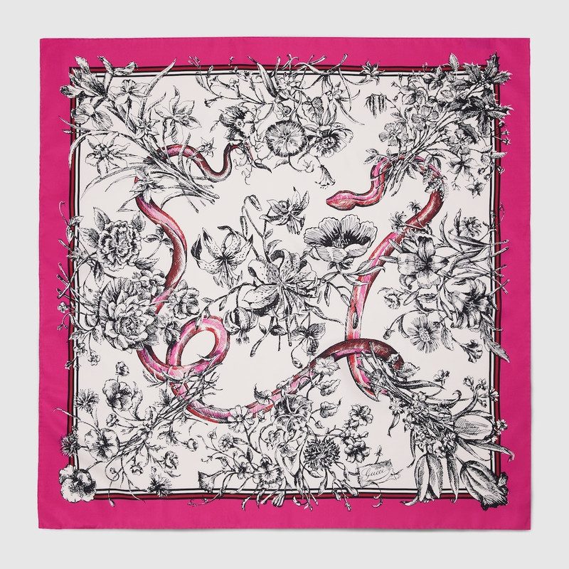 Printed silk carré 1