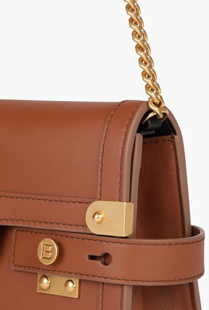 Smooth brown leather B-Buzz 23 clutch bag 6