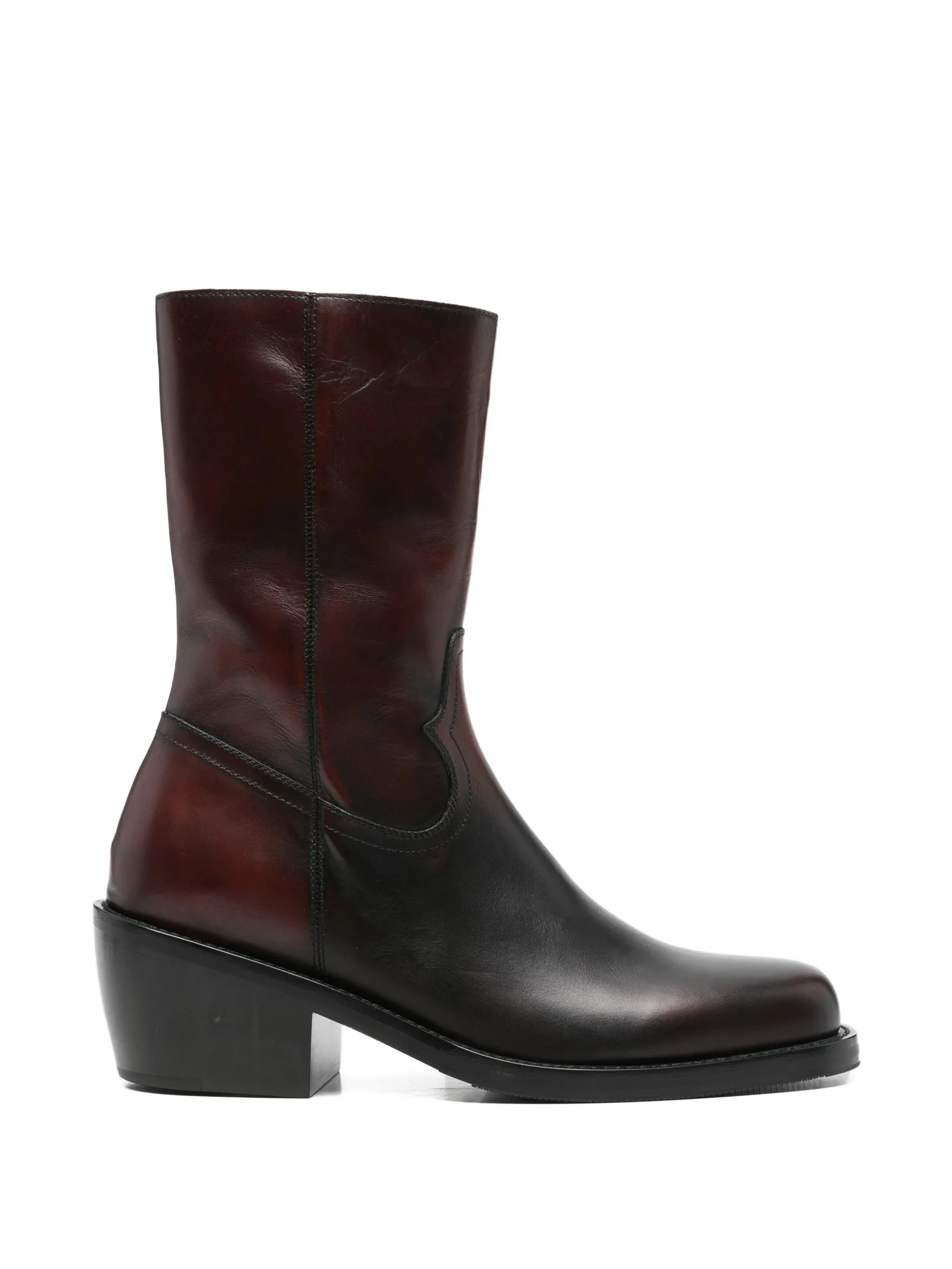 square-toe ankle boots - 1