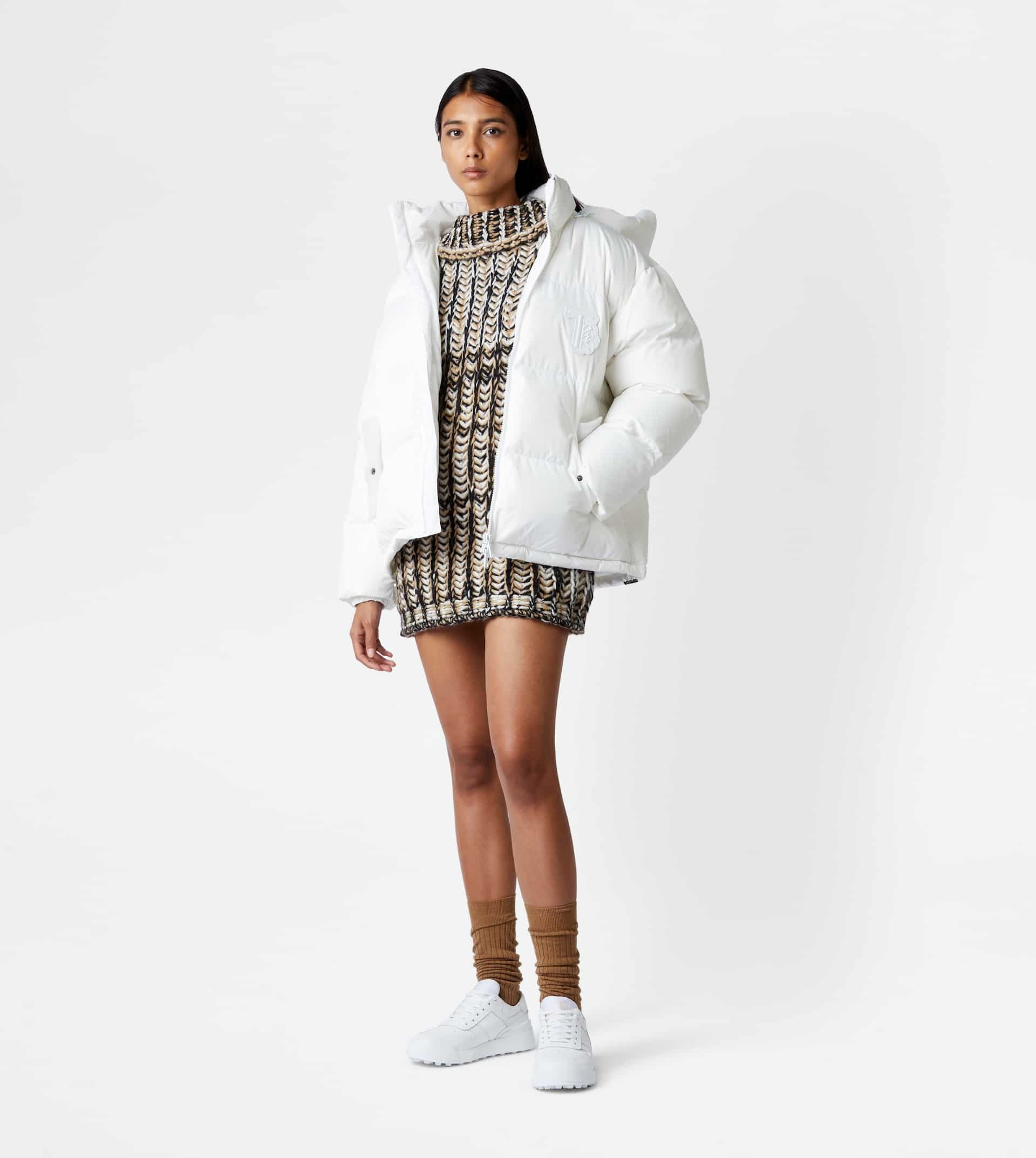 HOODED OVER DOWN JACKET - WHITE - 2