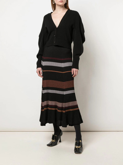 Proenza Schouler draped-sleeve cropped cardigan outlook