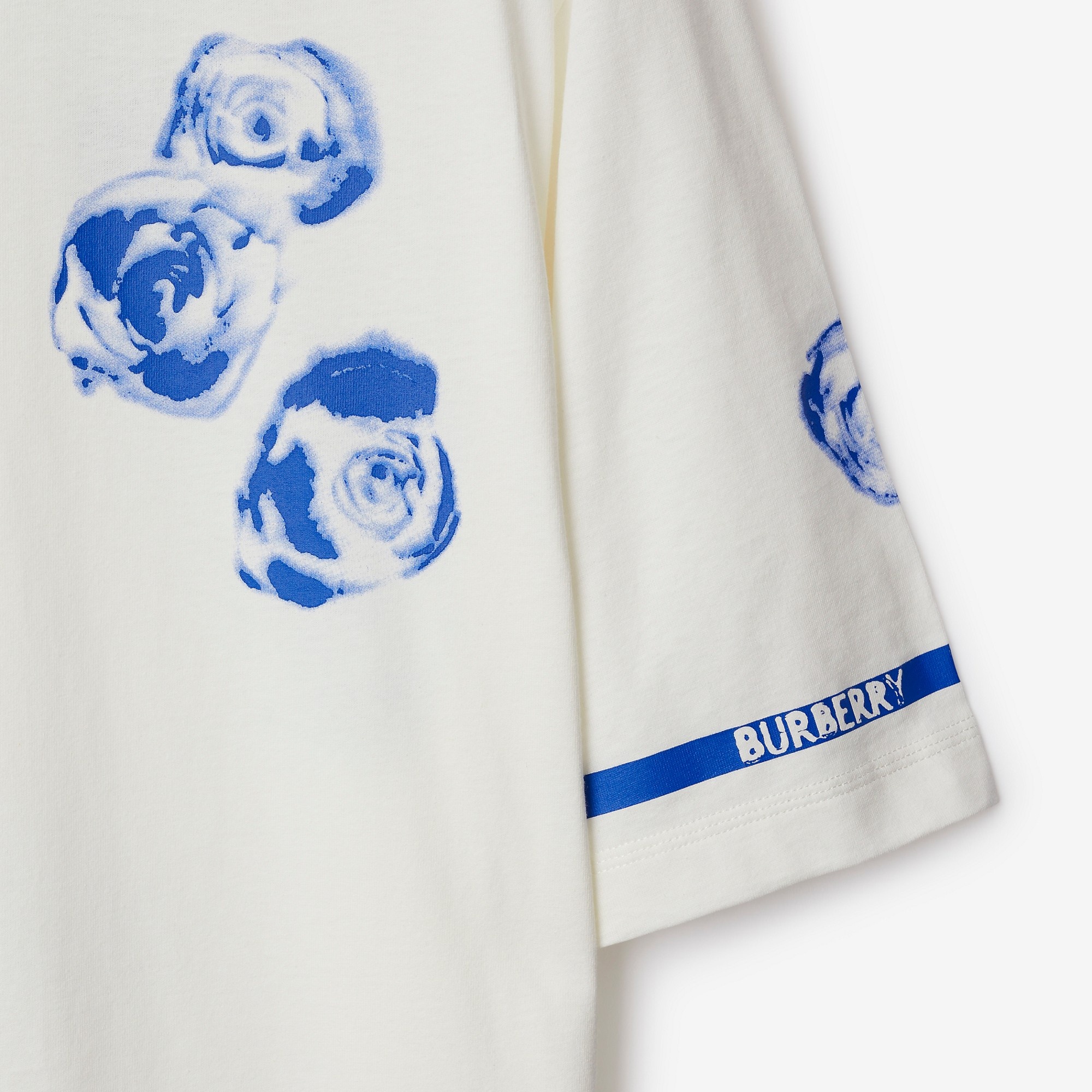 Burberry Rose Print Cotton T-shirt | REVERSIBLE
