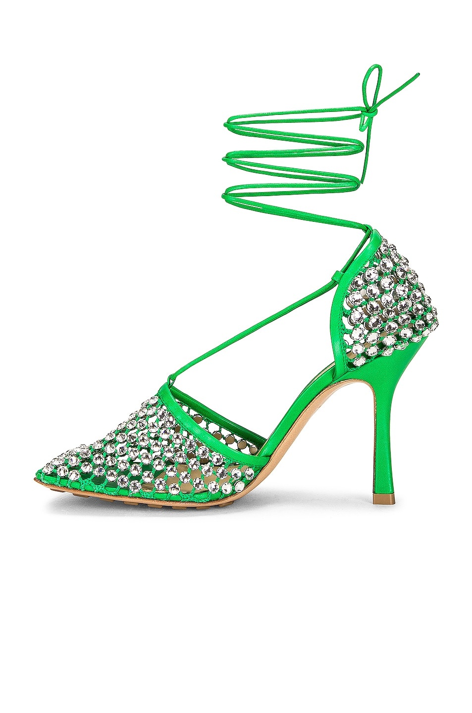 Sparkle Stretch Lace-Up Sandals - 5