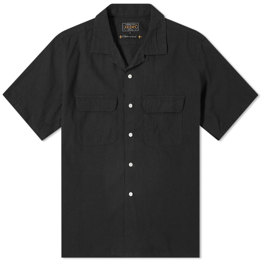 Beams Plus Short Sleeve Open Collar Shirt - 1