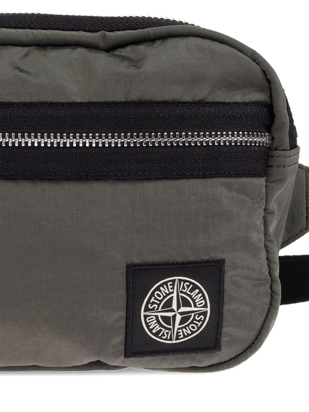 zip-fastening logo-patch belt bag - 4