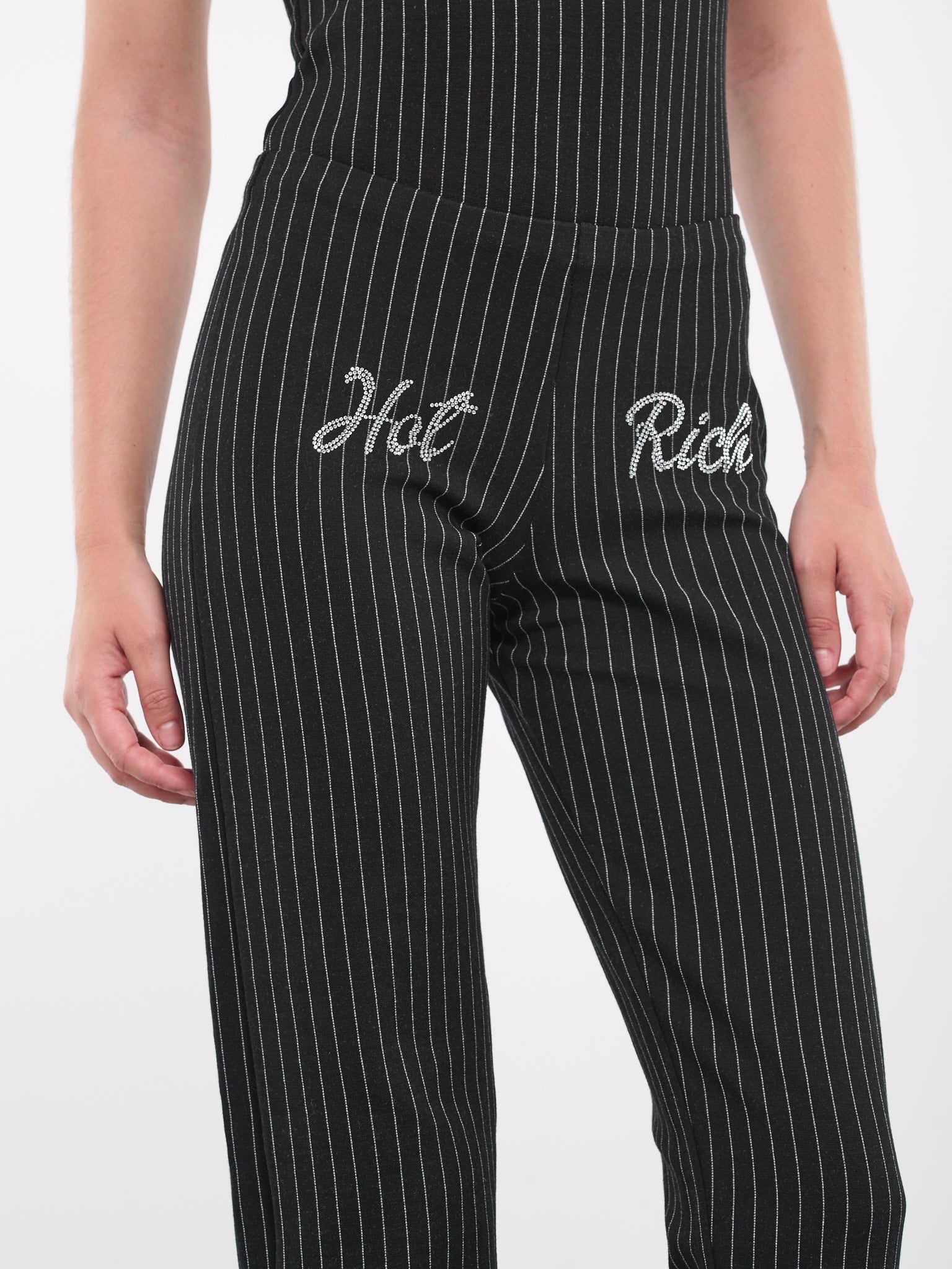 Pinstripe Ruffle Trousers - 5