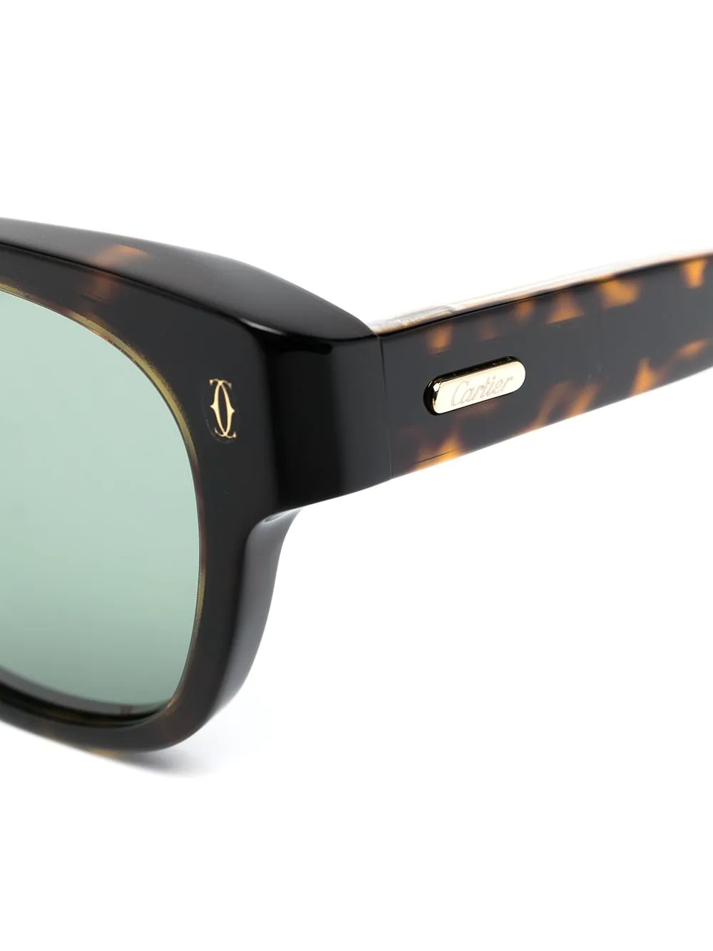 square-frame tortoiseshell-effect sunglasses - 3