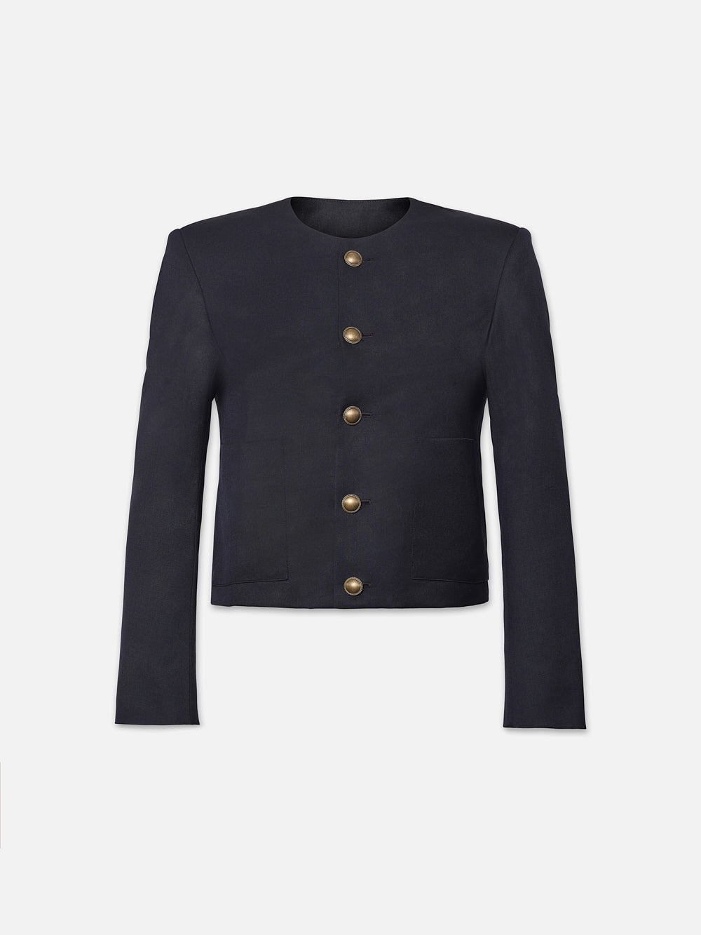 Button Front Jacket in Navy - 1