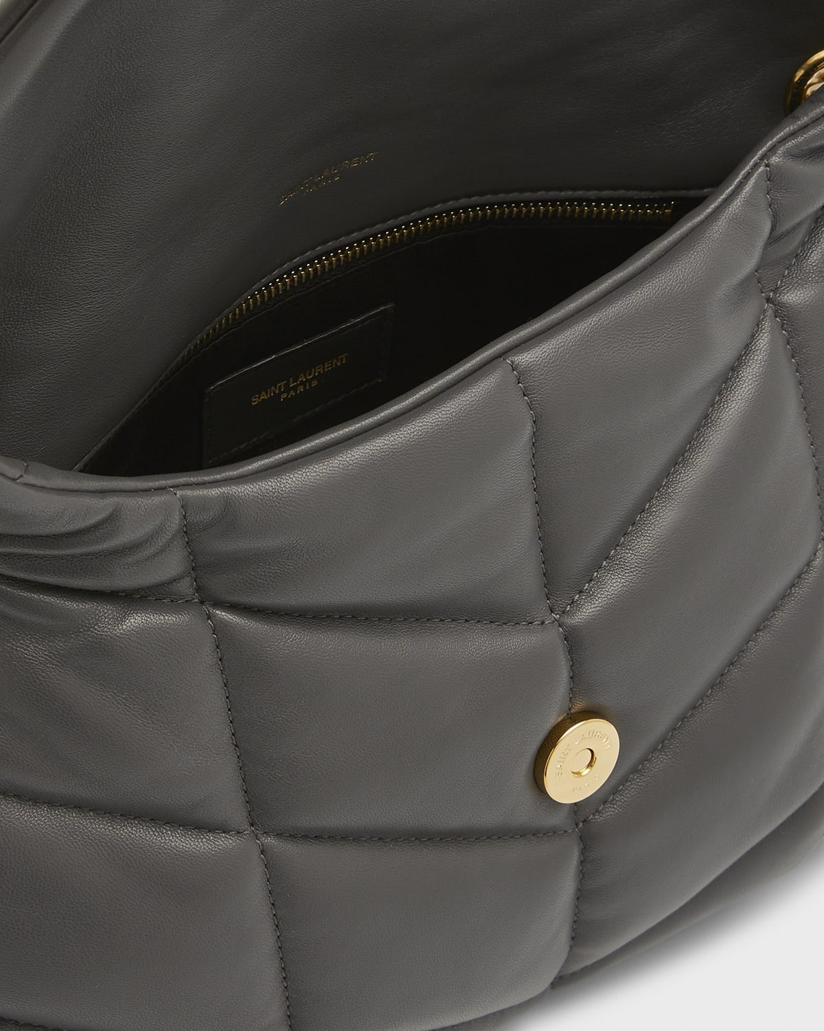 Lou Puffer Small YSL Shoulder Bag in Quilted Leather - 5
