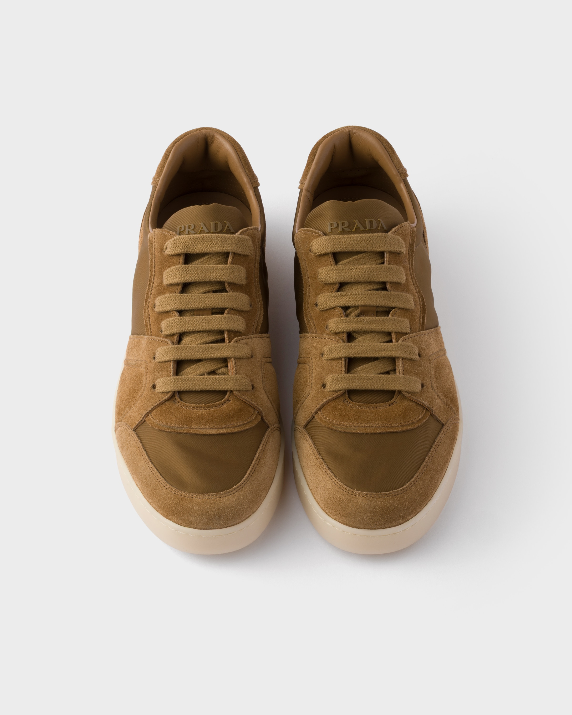 Suede and Re-Nylon sneakers - 3