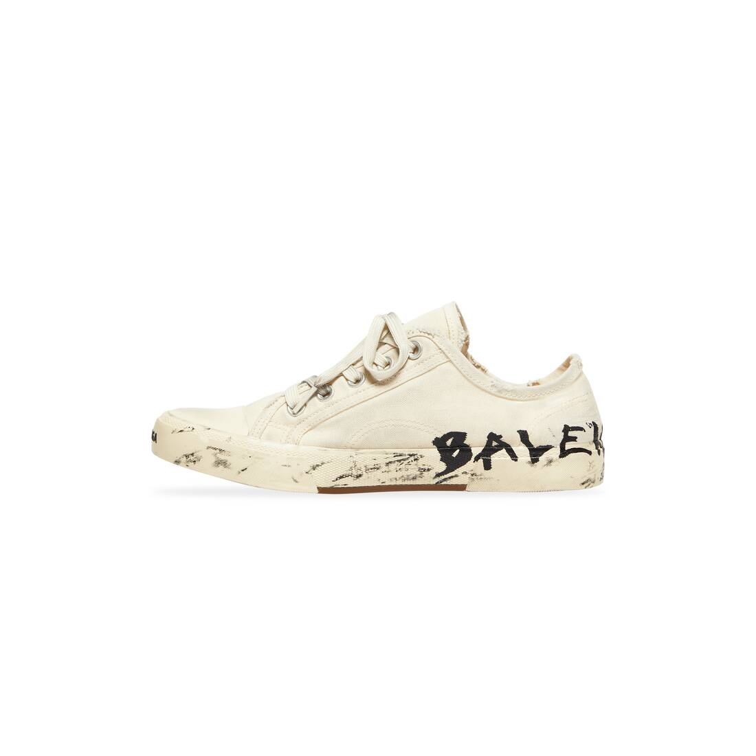 BALENCIAGA Women's Paris Low Top Graffiti Sneaker in White 