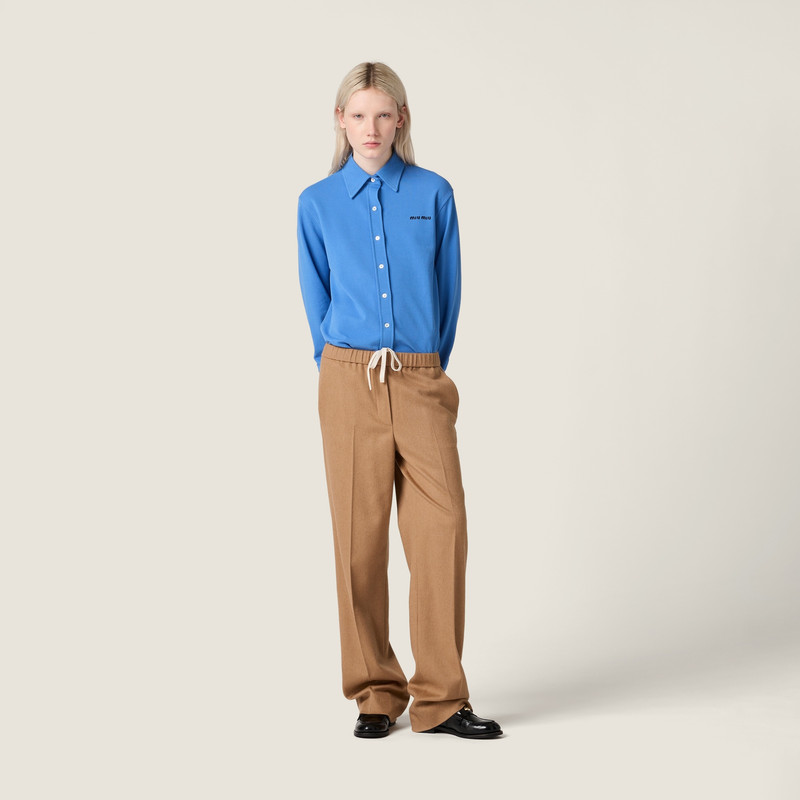 Miu Miu Cotton piqué shirt outlook