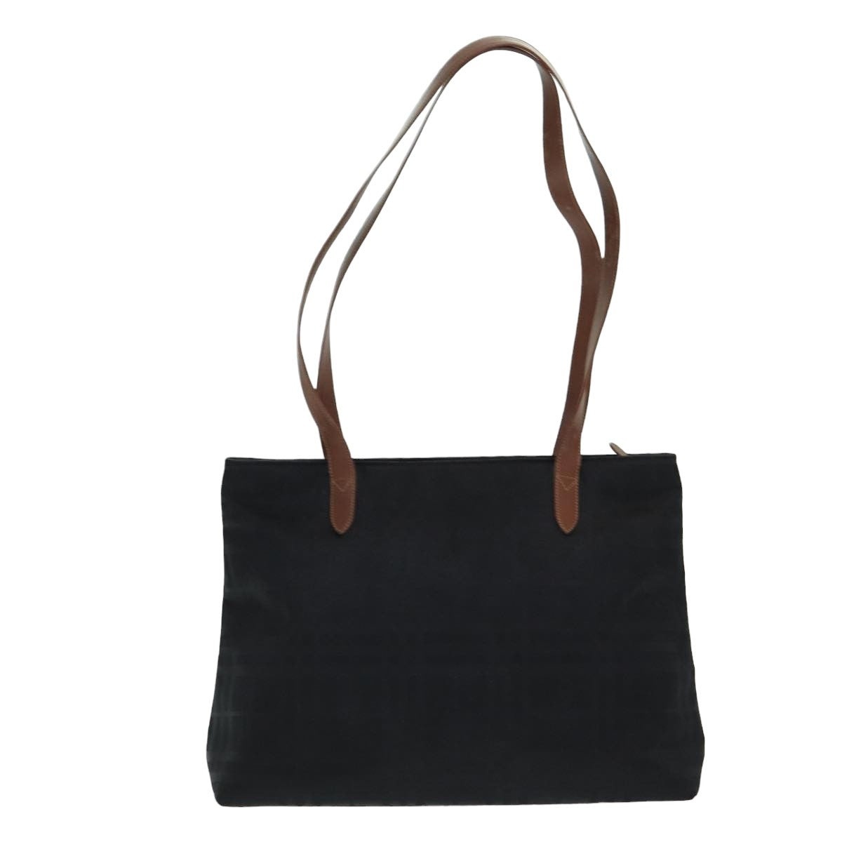 Burberry Nova Check Tote Bag Canvas Leather Black - 2