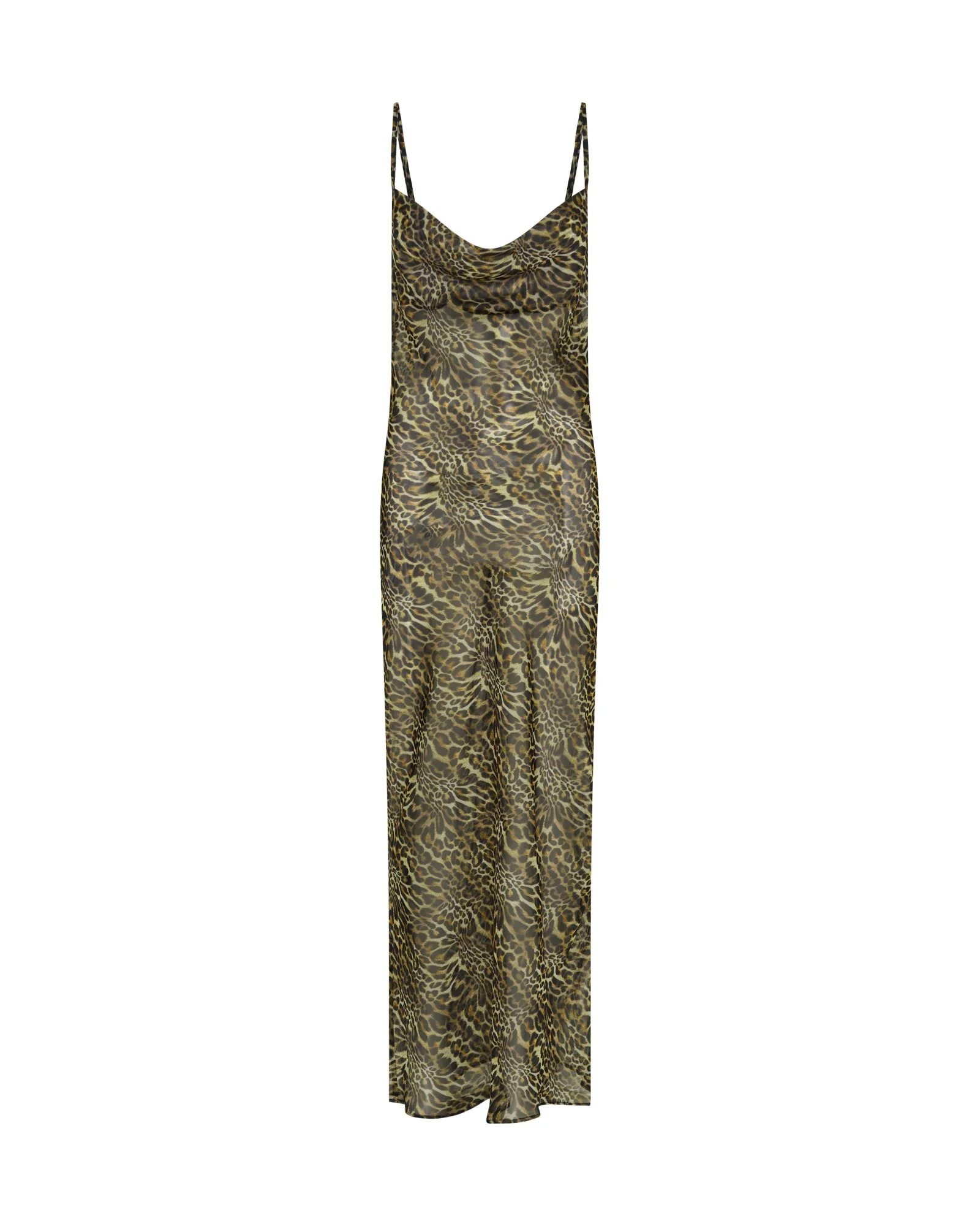 Jagger Maxi Slip Dress - Leopard Print - 1