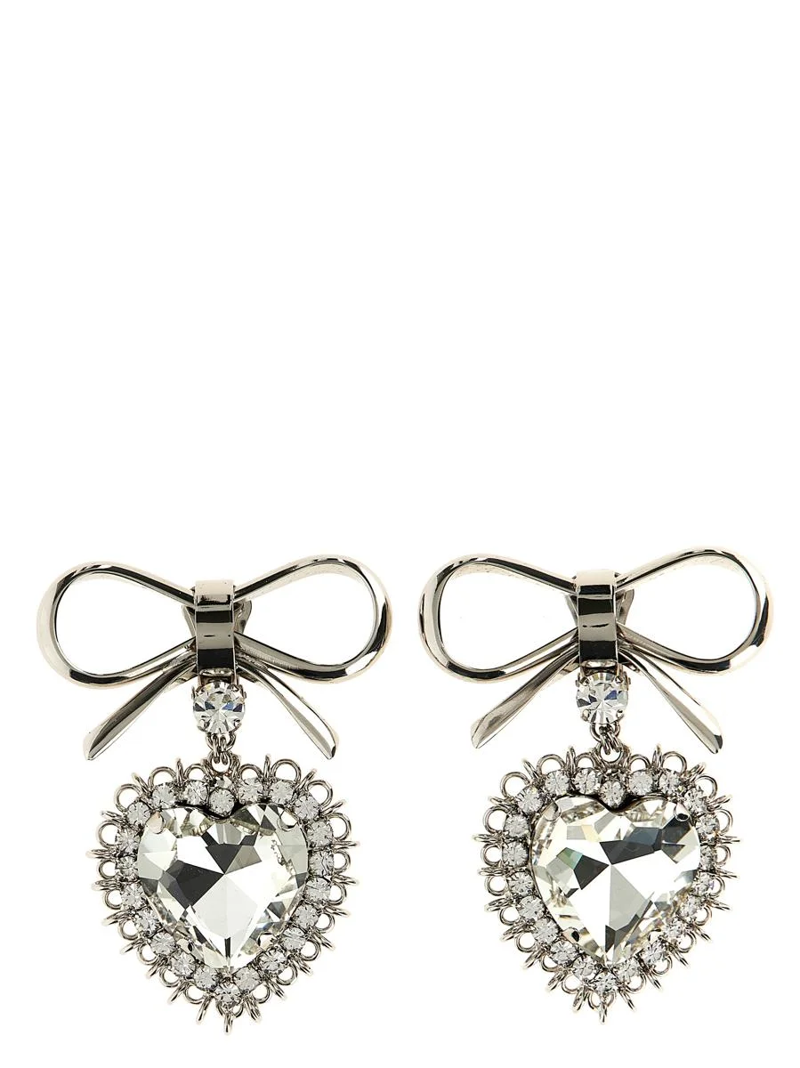 Alessandra Rich Metal Bow Earrings - 1