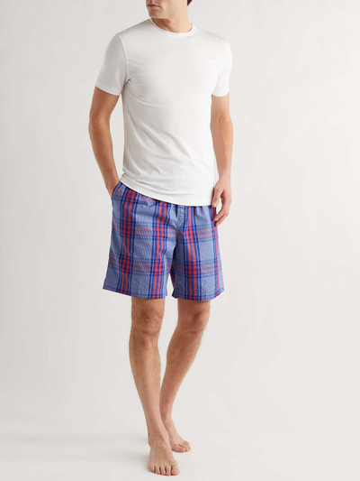 Derek Rose Checked Cotton Pyjama Shorts outlook