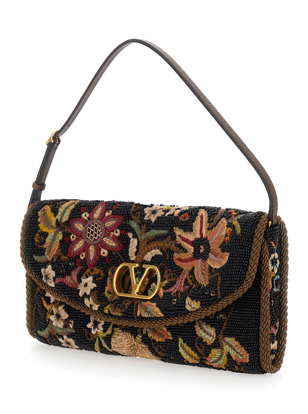 Valentino Garavani Women Clutch | Vain Soft | Ric.Threads - Beads Ramage/Vit.Soft.Grai - 2