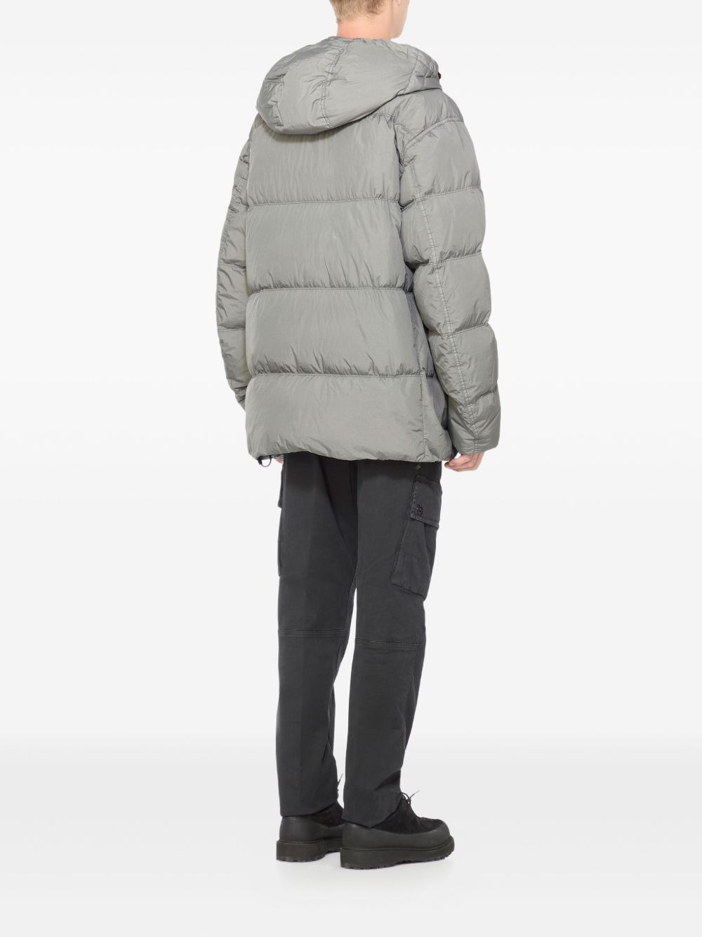 Compass-badge puffer jacket - 4