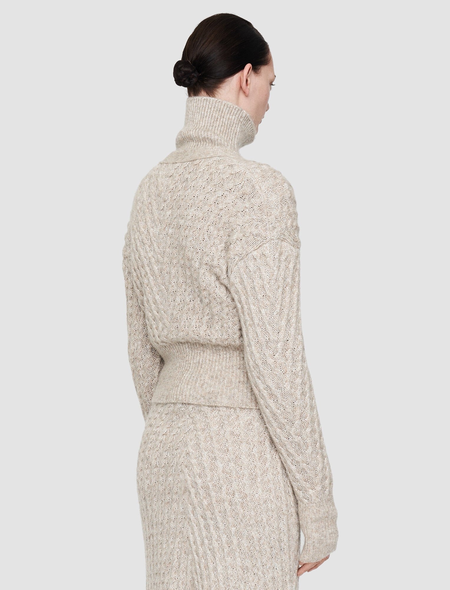 Fuzzy Cable Knit Cardigan - 4