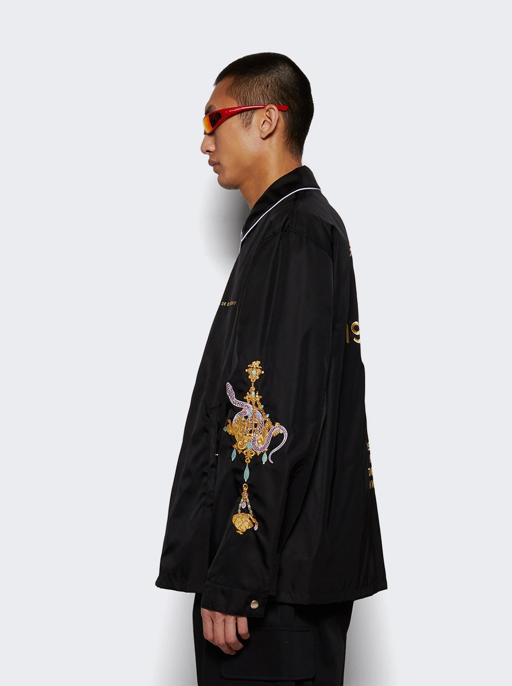 Jacket With Chandelier And Snake Embroideries Black - 3