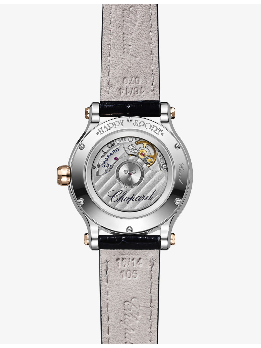 278608-6003 Happy Sport 18-carat rose-gold, stainless-steel and 1.49ct brilliant-cut diamond automat - 4