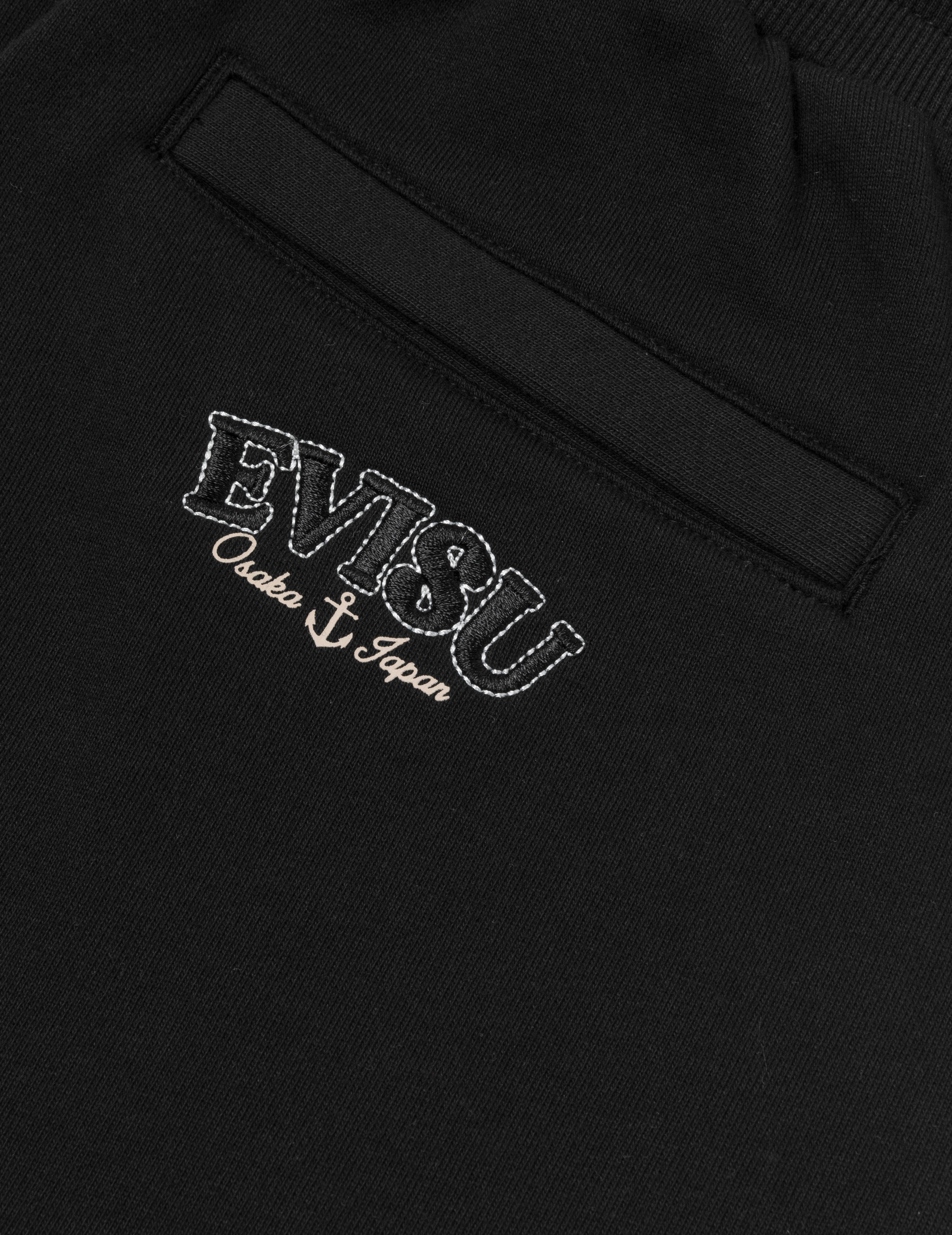 Seagull Print and Wave Embroidery Loose Fit Sweatpants - 5